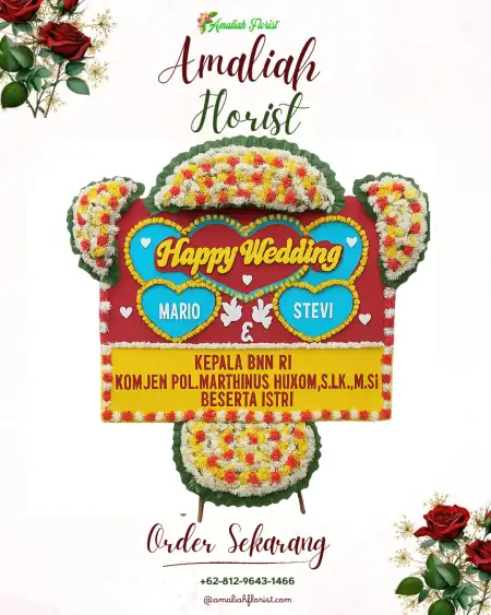 Papan Bunga Pernikahan Galing